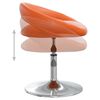 vidaXL Chaises pivotantes &agrave; manger lot de 4 orange similicuir