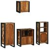 vidaXL Ensemble de mobilier de salle de bain 4 pcs Bois Recyclé Solide