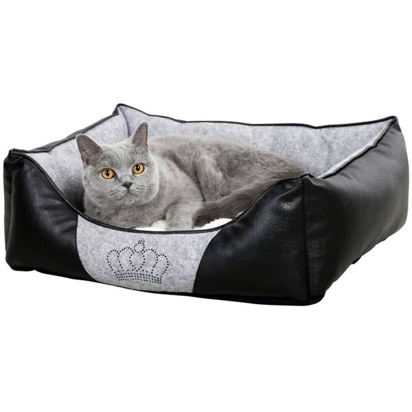 Kerbl Lit pour chiens Chiara 55 x 45 cm Gris et noir 80361