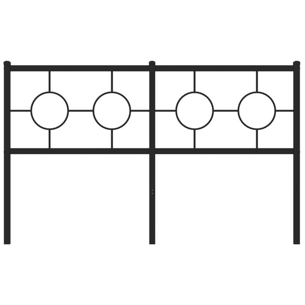 vidaXL T&ecirc;te de lit de remplacement m&eacute;tal noir 135 cm