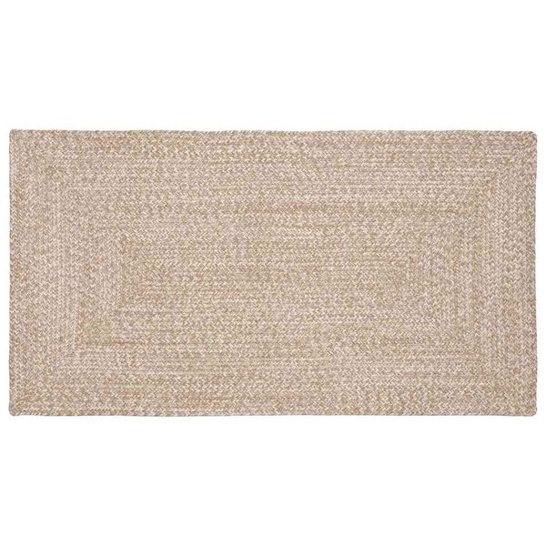 vidaXL Tapis Naturel et blanc 60 x 110 cm Jute