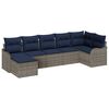 vidaXL Ensemble de canap&eacute; de jardin 7 pc Gris polyrotin
