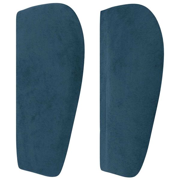 vidaXL T&ecirc;te de lit avec oreilles Bleu fonc&eacute; 83x23x78/88 cm Velours