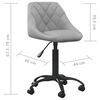 vidaXL Chaise de bureau Gris clair Velours