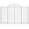 vidaXL Paniers &agrave; gabions arqu&eacute;s 9 pcs 200x30x120/140 cm Fer galvanis&eacute;