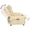 vidaXL Fauteuil électrique de massage Crème Tissu