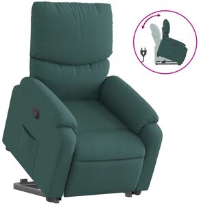 vidaXL Fauteuil inclinable vert fonc&eacute; tissu