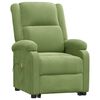 vidaXL Fauteuil de massage Vert clair Velours