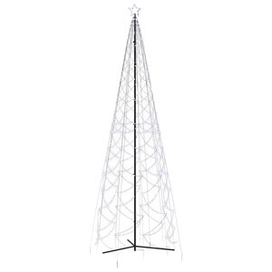 vidaXL Arbre de No&euml;l c&ocirc;ne 1400 LED blanc froid 160x500 cm
