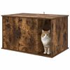 vidaXL Maison pour chat Ch&ecirc;ne fum&eacute; 85 x 55 x 50 cm Bois d'ing&eacute;nierie