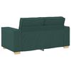 vidaXL Canap&eacute; 3 pcs Vert fonc&eacute; 220 x 80 x 84 cm Tissu en lin m&eacute;lang&eacute;