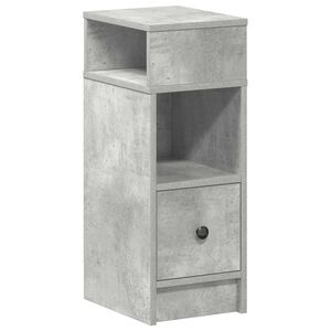vidaXL Table de chevet avec tiroir gris b&eacute;ton 25x31x66 cm