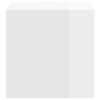 vidaXL Armoire murale Blanc brillant 37x37x37 cm Bois d’ingénierie