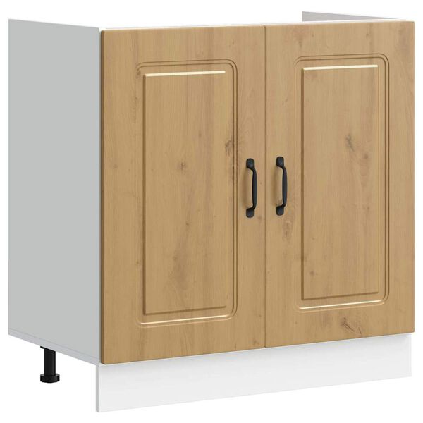 vidaXL Armoire de cuisine Kalmar 2 pcs Marron 80 x 46 x 81.5 cm