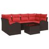 vidaXL Ensemble de canap&eacute; de jardin Marron 55 x 55 x 37 cm polyrotin