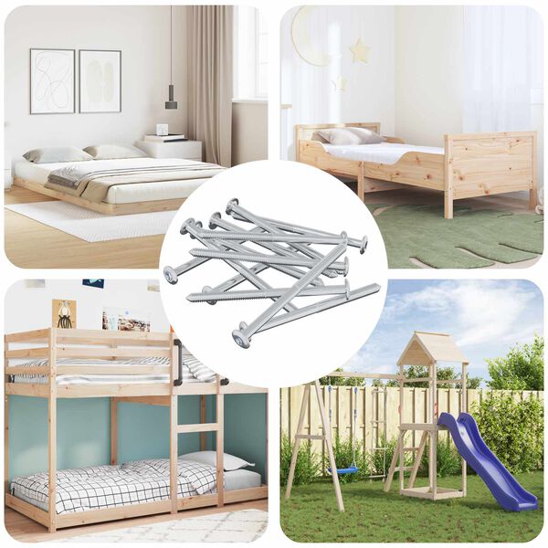 vidaXL Vis 1200 pcs Argent&eacute; M6 x 85 mm Acier