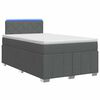 vidaXL Lit boxspring avec matelas Gris fonc&eacute; 120 x 190 cm Tissu