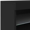 vidaXL Buffet avec lumières LED noir 162x37x67 cm