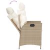 vidaXL Ensemble &agrave; manger de jardin et coussins 7 pcs beige poly rotin