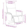 vidaXL Fauteuil inclinable avec repose-pieds cappuccino similicuir