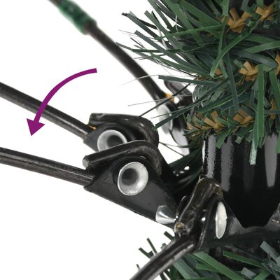 vidaXL Sapin de Noël artificiel avec support Vert 120 cm PVC