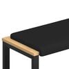 vidaXL Coussin de banc Simili cuir Noir Profondeur 35 cm