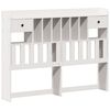 vidaXL Lit biblioth&egrave;que sans matelas blanc 135x190 cm bois pin massif