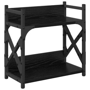 vidaXL Support d'imprimante Ch&ecirc;ne noir 40 x 20 x 40 cm