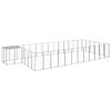 vidaXL Chenil Argent&eacute; 22,99 m&sup2; Acier