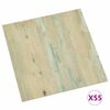 vidaXL Planches de sol 55 pcs Marron Clair 5,11 m&sup2; PVC