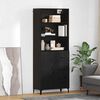 vidaXL Haut Armoire Ch&ecirc;ne noir 69,5 x 34 x 180 cm Bois d'ing&eacute;nierie