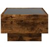 vidaXL Table basse avec LED ch&ecirc;ne fum&eacute; 70x50x30 cm bois d'ing&eacute;nierie