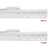 vidaXL Glissi&egrave;re de tiroir 2 pcs Blanc 400 mm Acier