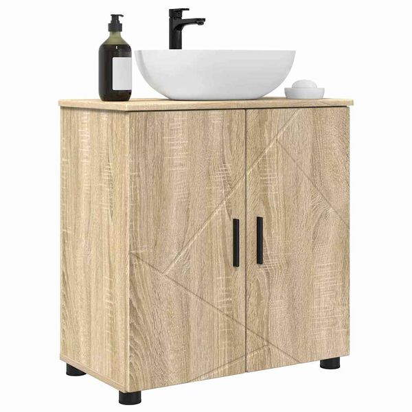 vidaXL Cabinet de salle de bain Ch&ecirc;ne Sonoma 61 x 35 x 64 cm