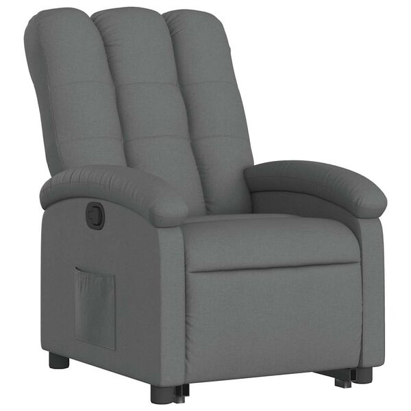 vidaXL Fauteuil inclinable Gris fonc&eacute; Tissu