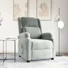 vidaXL Fauteuil de massage gris clair velours