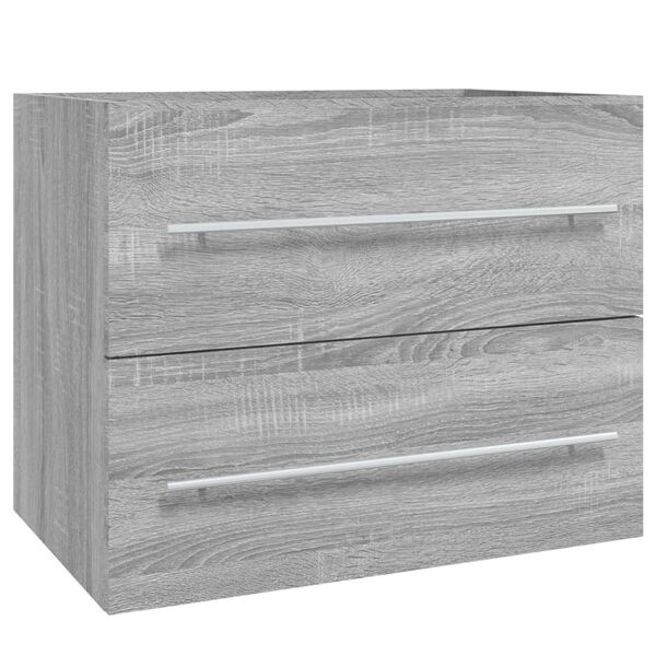 vidaXL Armoire de lavabo Sonoma gris 60x38,5x48 cm Bois d'ing&eacute;nierie