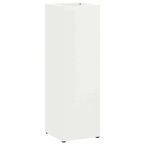 vidaXL Stand de Parapluie de Pluie Blanc 15,5 x 15,5 x 49 cm Acier