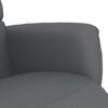 vidaXL Fauteuil inclinable avec repose-pieds gris similicuir