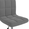 vidaXL Chaise pivotante à manger Gris foncé Velours