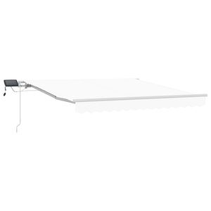 vidaXL Auvent R&eacute;tractable Blanc 300 x 250 cm Tissu et acier