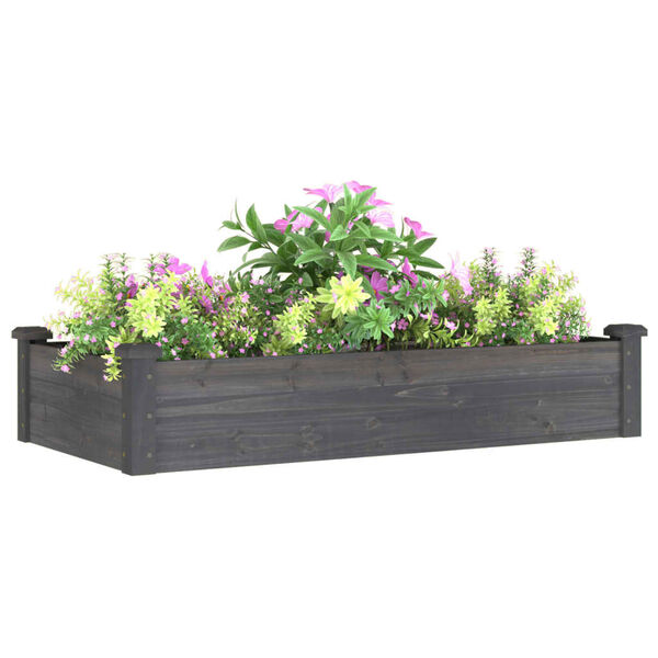 vidaXL Lit surélevé de jardin doublure 120x60x25 cm bois massif sapin