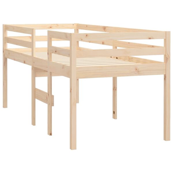 vidaXL Lit haut sans matelas 75x190 cm bois de pin massif