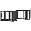 vidaXL Barri&egrave;re pour chien porte pliable 6 panneaux noir bois peuplier