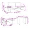 vidaXL Ensemble de salle à manger pour jardin 3 pcs Taupe Acier