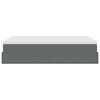 vidaXL Cadre de lit ottoman avec matelas gris foncé 120x190 cm tissu