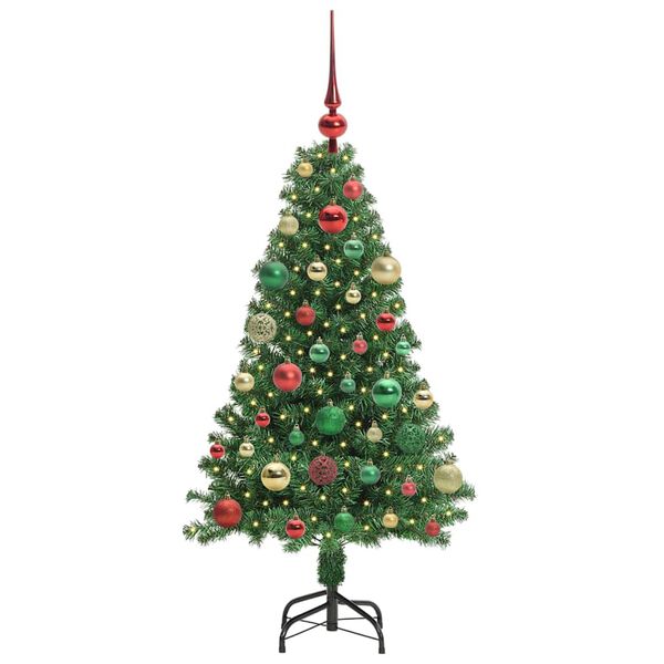 vidaXL Sapin de No&euml;l artificiel Vert 120 cm PVC, Acier et Plastique