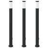 vidaXL Borne lumineuse avec sortie lot de 3 110 cm acier inoxydable IP44
