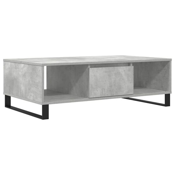 vidaXL Table basse gris béton 104x60x35 cm bois d'ingénierie