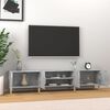 vidaXL Meuble TV gris béton 180x31,5x40 cm bois d'ingénierie